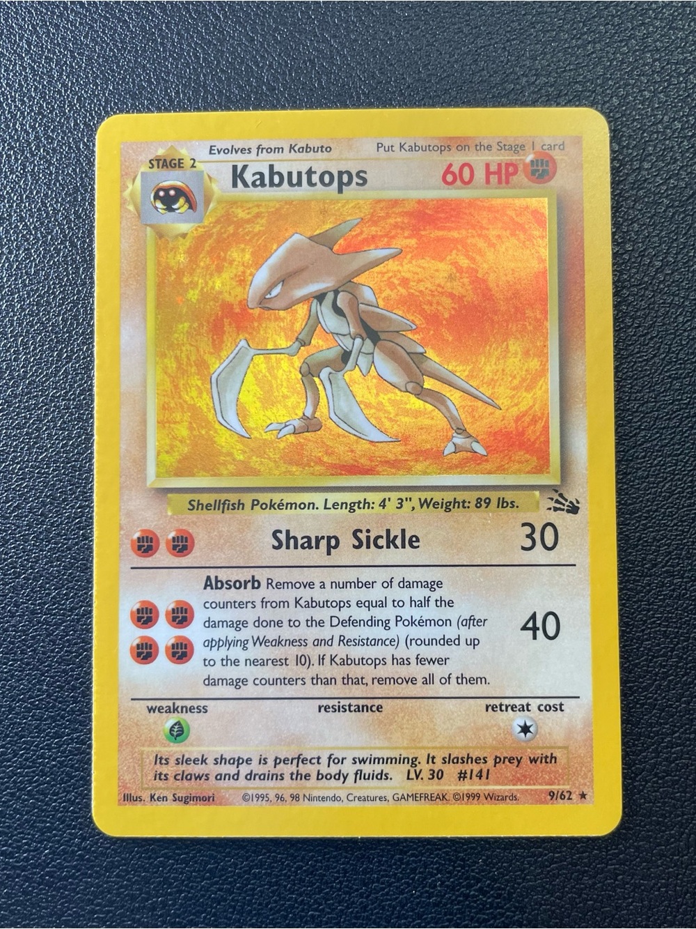 Kabutops #9/62/Pokemon Fossil